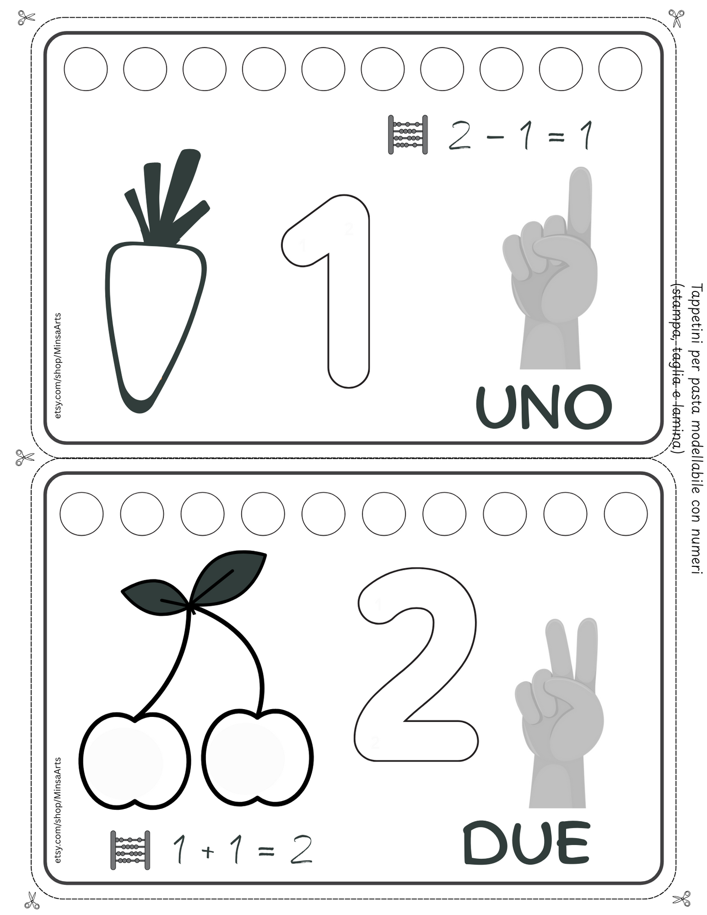I numeri in un lampo: Schede didattiche per l'apprendimento