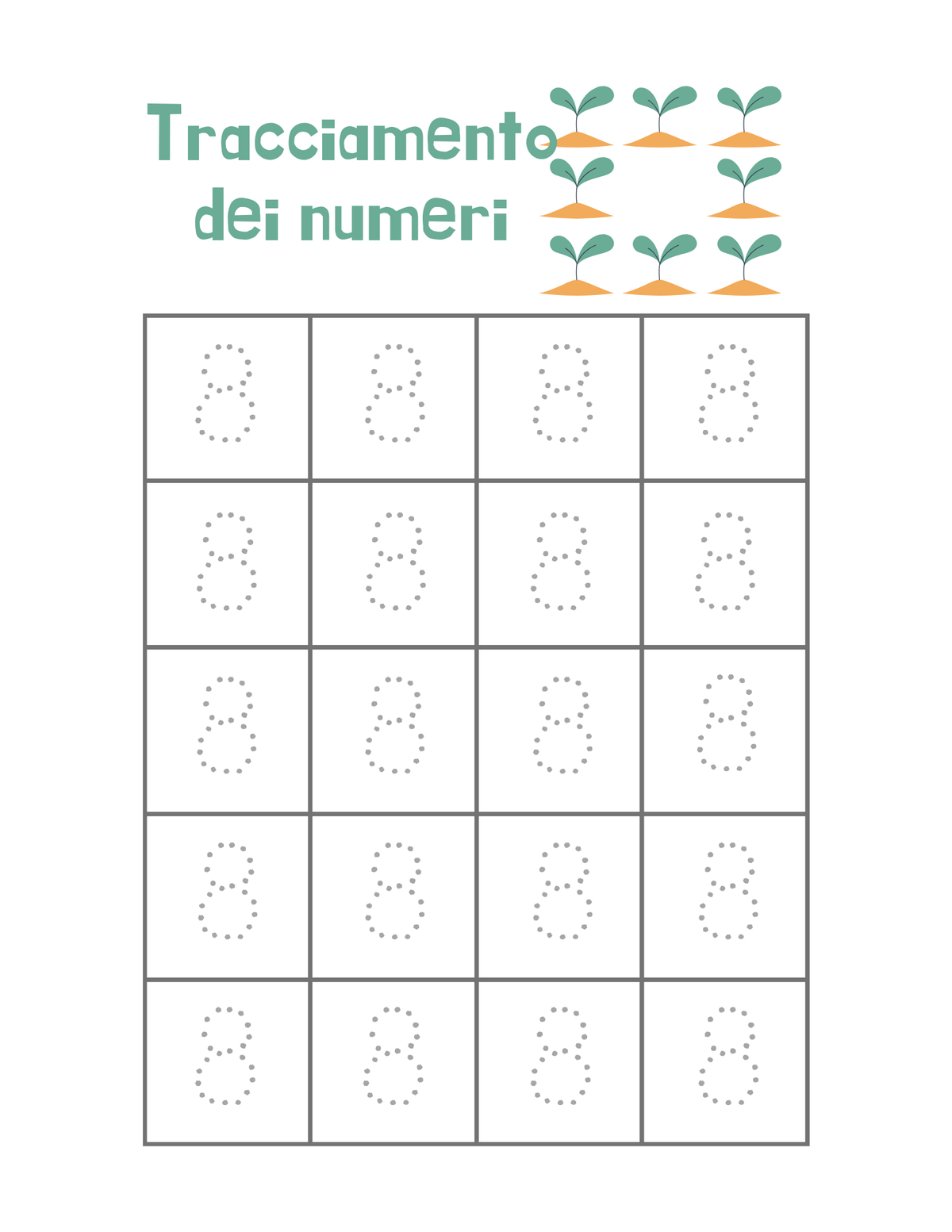 I numeri in un lampo: Schede didattiche per l'apprendimento