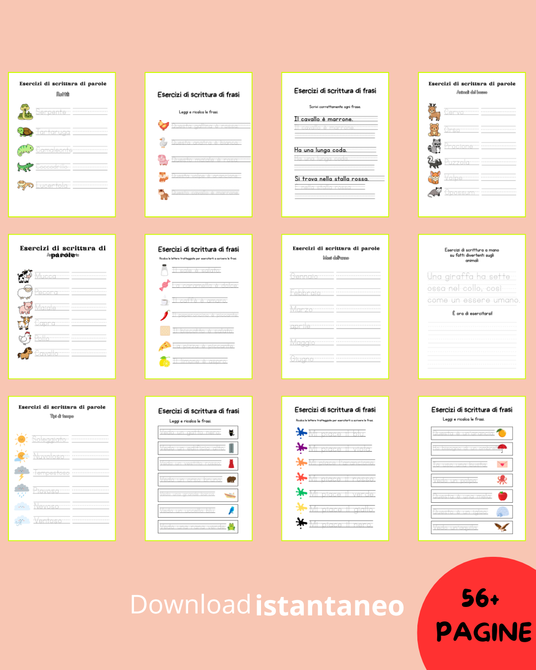 Quaderno di Scrittura Corsiva per Bambini: L'arte di scrivere con stile