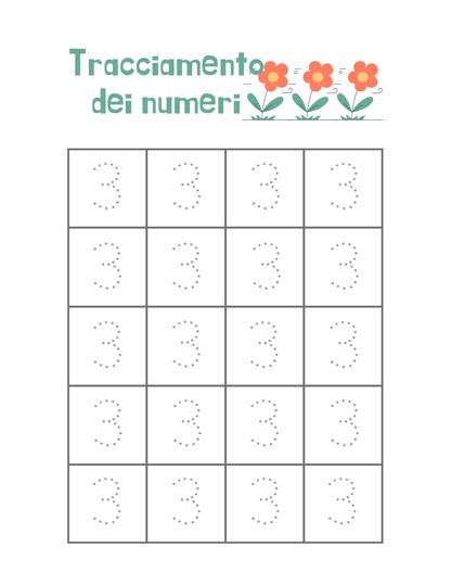 I numeri in un lampo: Schede didattiche per l'apprendimento