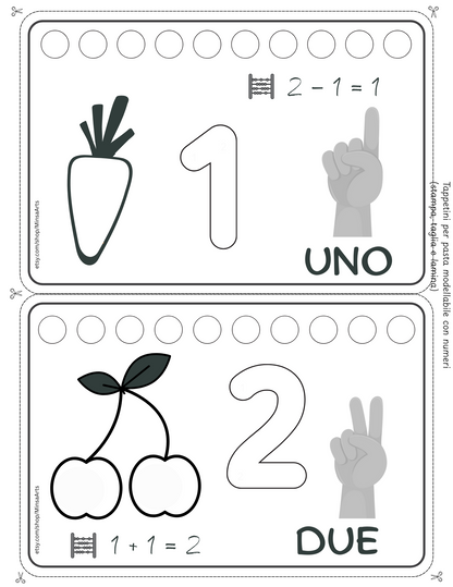 I numeri in un lampo: Schede didattiche per l'apprendimento