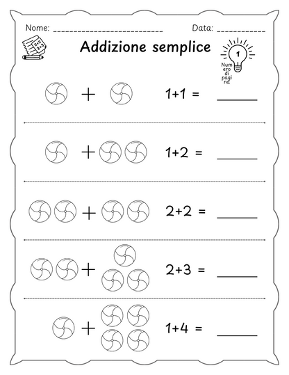 I numeri in un lampo: Schede didattiche per l'apprendimento